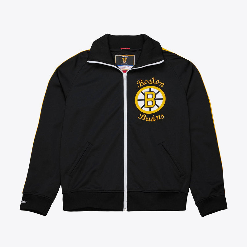 Mitchell & Ness Boston Bruins 1984 Black Warm Up Full-Zip Jacket