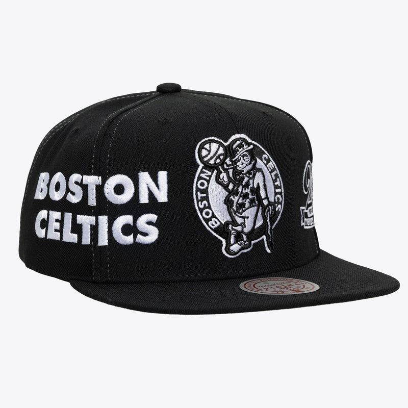 Mitchell & Ness Boston Celtics Black Trifecta Snapback Hat