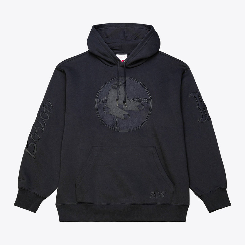 Mitchell & Ness Boston Red Sox Black Phantom Fleece Hoodie