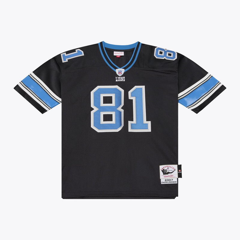 Mitchell & Ness Calvin Johnson Detroit Lions 2007 Black Alternate Authentic Jersey