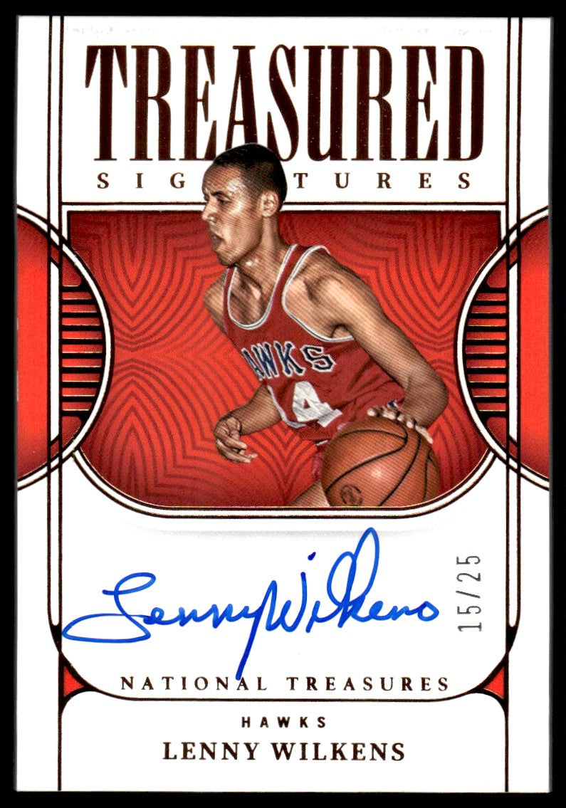 2022 National Treasures Lenny Wilkens Treasured Signatures Auto #TS-LWK /25