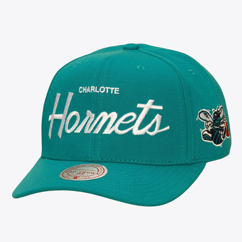Mitchell & Ness Charlotte Hornets Teal Hardwood Classics Head Coach Pro Crown Snapback Hat
