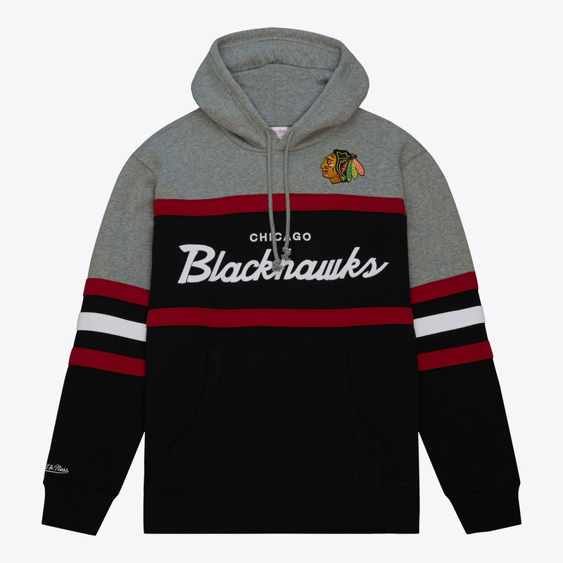 Mitchell & Ness Chicago Blackhawks Black Head Coach Pullover Hoodie