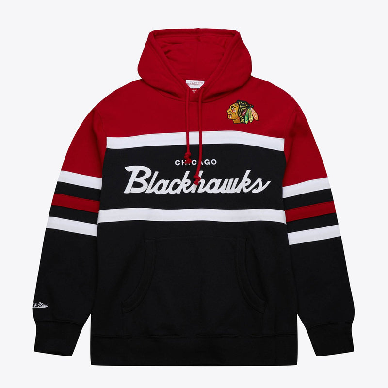 Mitchell & Ness Chicago Blackhawks Black Head Coach Pullover Hoodie