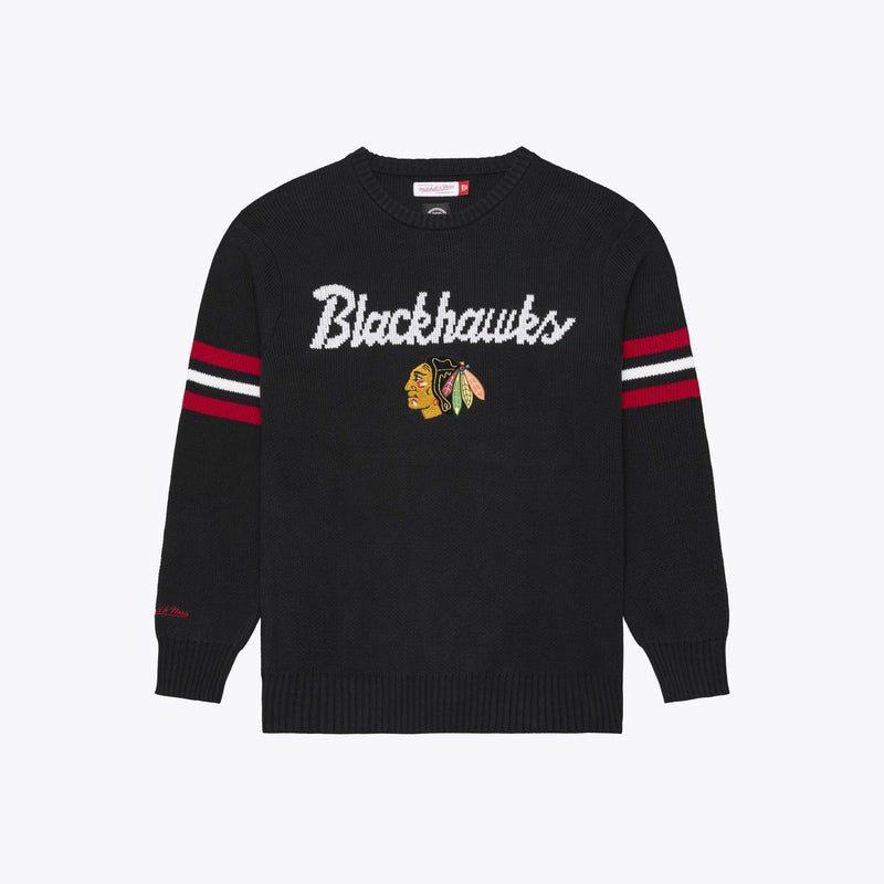 Mitchell & Ness Chicago Blackhawks Black Head Coach Sweater