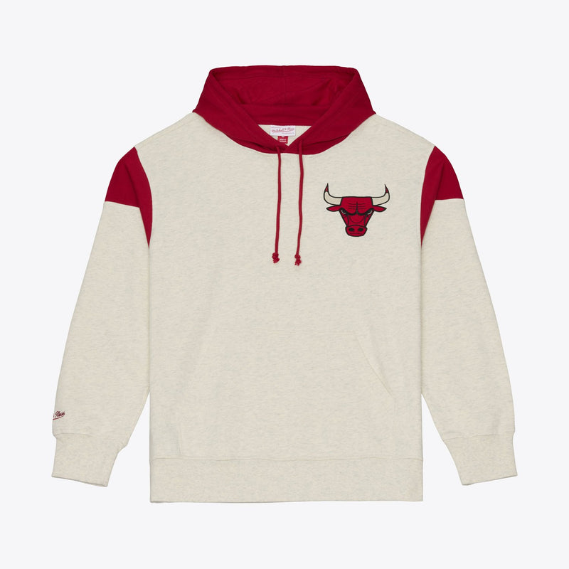Mitchell & Ness Chicago Bulls Cream Retro Roots French Terry Hoodie