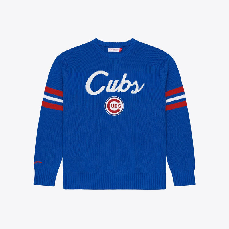 Mitchell & Ness Chicago Cubs Royal Head Coach Sweater