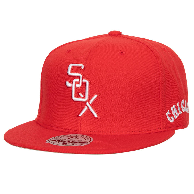 Chicago White Sox Mitchell & Ness Bases Loaded Fitted Hat - Red