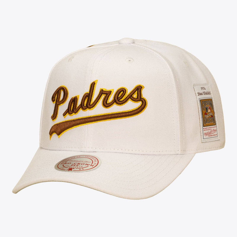 Mitchell & Ness Dave Winfield San Diego Padres 1976 Cream Cooperstown Jersey Cut Pro Crown Snapback Hat