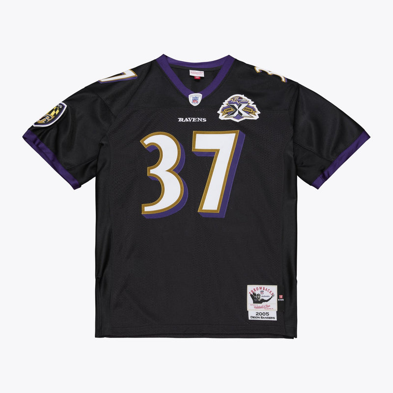 Mitchell & Ness Deion Sanders Baltimore Ravens 2005 Black Authentic Jersey