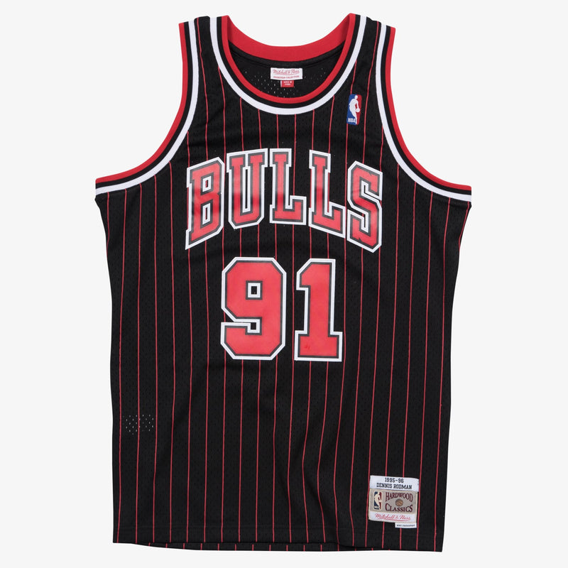 Mitchell & Ness Dennis Rodman Chicago Bulls 1995-96 Black Swingman Player Jersey