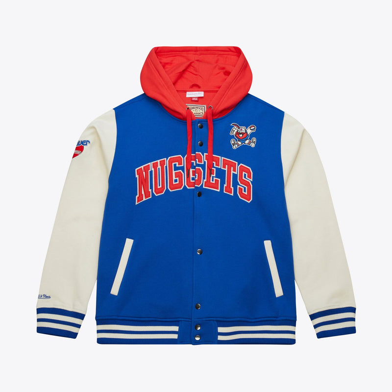 Mitchell & Ness Denver Nuggets Royal Courtside Fleece Full-Snap Jacket