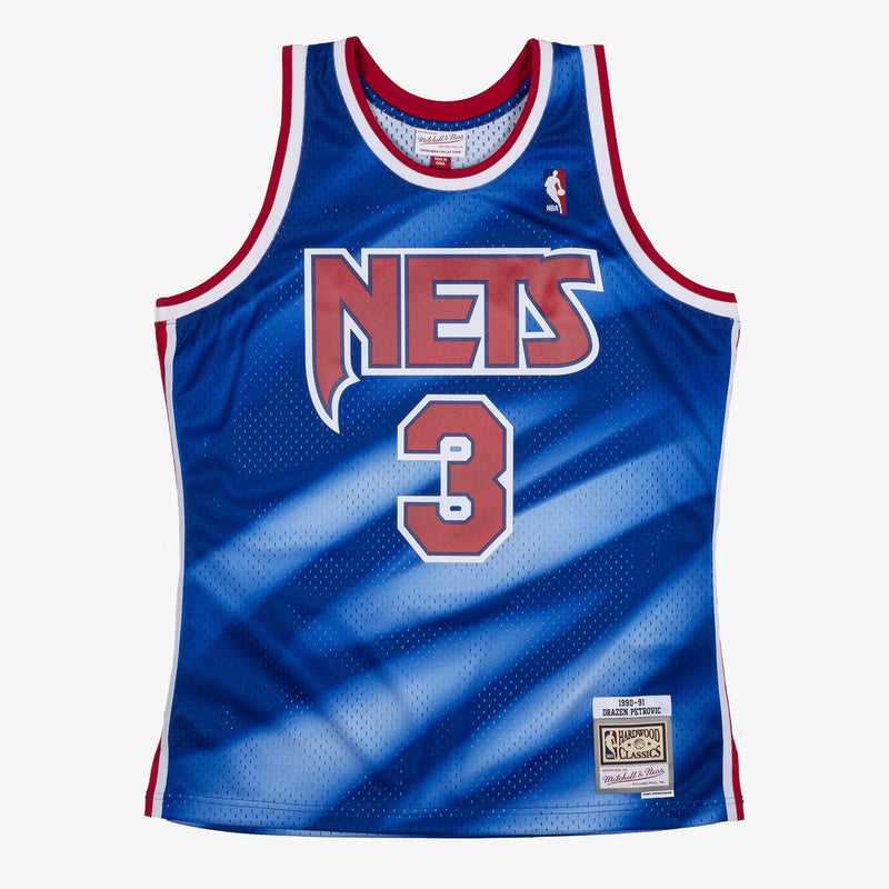 Mitchell & Ness Drazen Petrovic New Jersey Nets 1990-91 Blue Swingman Player Jersey