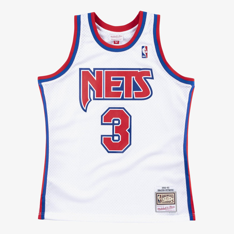 Mitchell & Ness Drazen Petrovic New Jersey Nets 1992-93 White Swingman Player Jersey