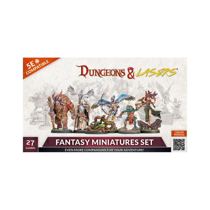 Archon Studio Dungeons & Lasers Fantasy Miniatures Set (27 Count)