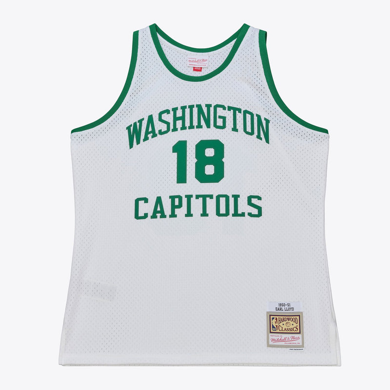 Mitchell & Ness Earl Lloyd Washington Capitols 1950-51 White Pioneers Swingman Jersey