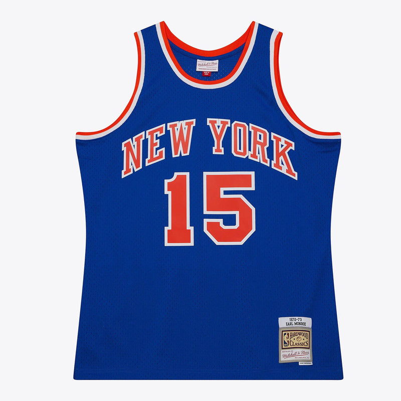 Mitchell & Ness Earl Monroe New York Knicks 1972-73 Blue Swingman Jersey