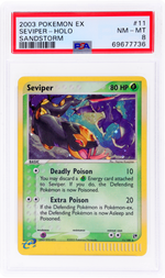2003 Pokemon Ex Sandstorm Holo Seviper #11 PSA 8