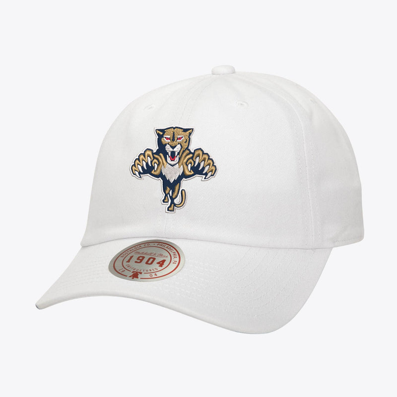 Mitchell & Ness Florida Panthers White 1904 Adjustable Dad Hat