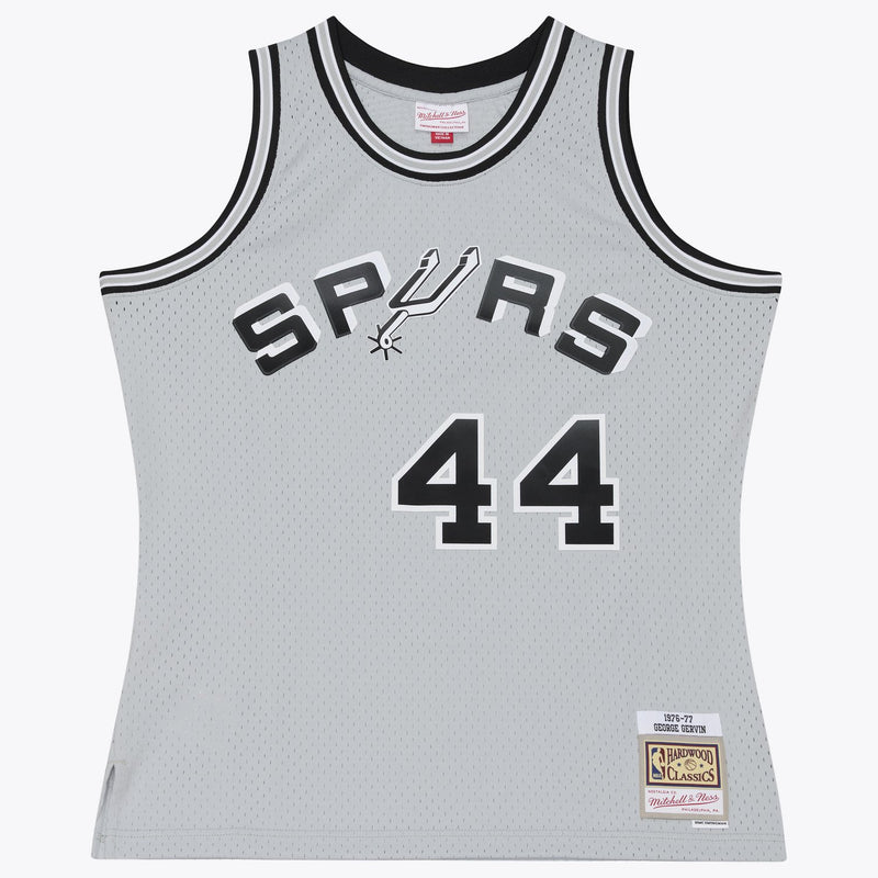 Mitchell & Ness George Gervin San Antonio Spurs 1976-77 Silver Swingman Jersey