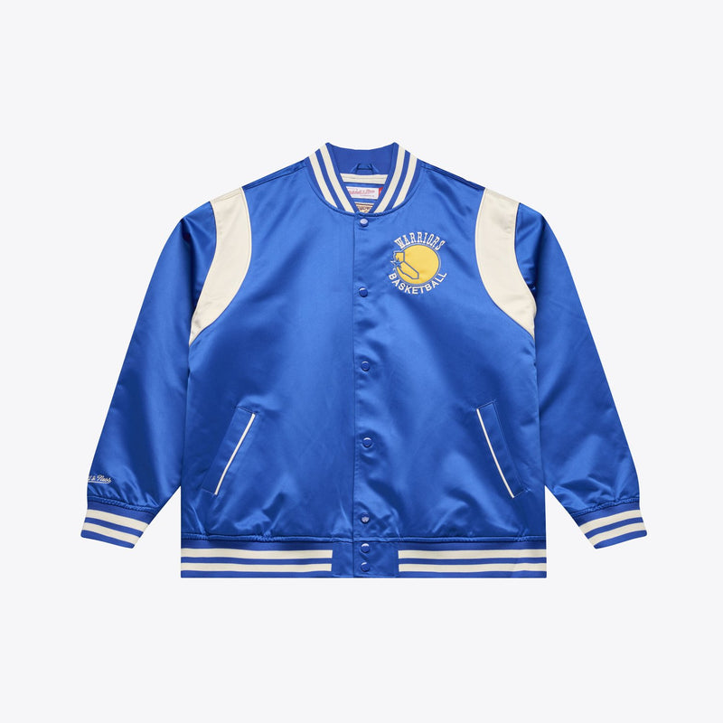 Mitchell & Ness Golden State Warriors Royal Retro Roots Lightweight Satin Full-Snap Jacket