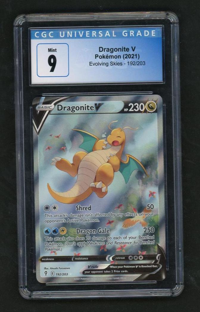 2021 Pokémon Evolving Skies Dragonite V #192 CGC 9