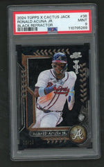 2024 Topps Chrome X Cactus Jack Black Refractor Ronald Acuna Jr. #36 /10 PSA 9