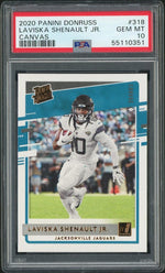 2020 Panini Donruss 318 Laviska Shenault Jr. Canvas Rookie PSA 10 Gem Mint Jacksonville Jaguars