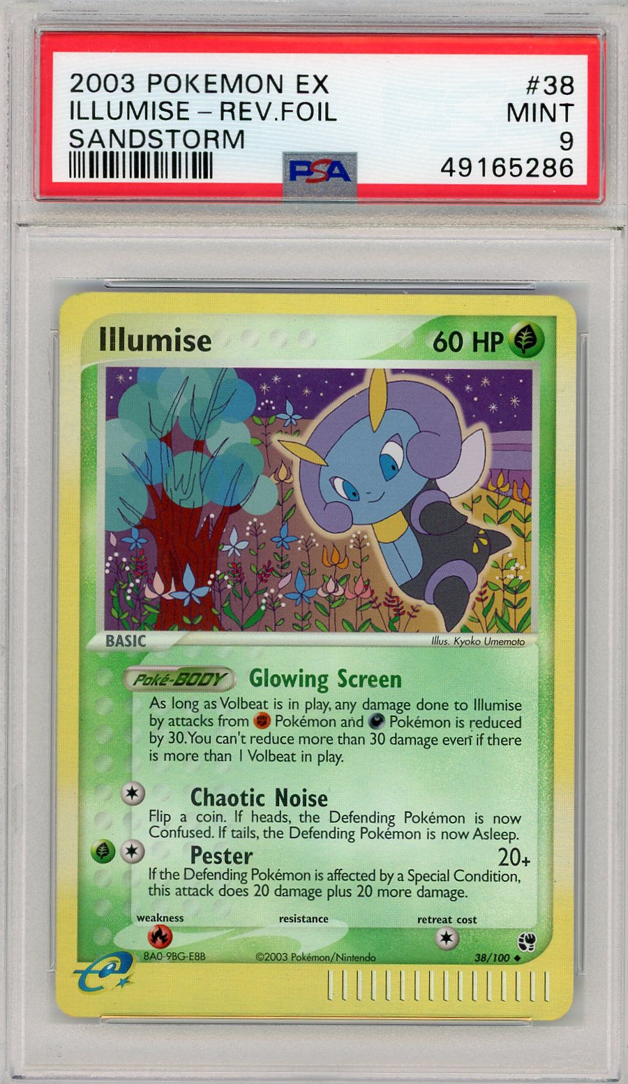 2003 Pokémon EX Sandstorm Illumise Rev Foil #38 PSA 9