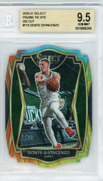 2020 Panini Select Die Cut Tie Dye Prizm Donte Divincenzo #116 /25 BGS 9.5