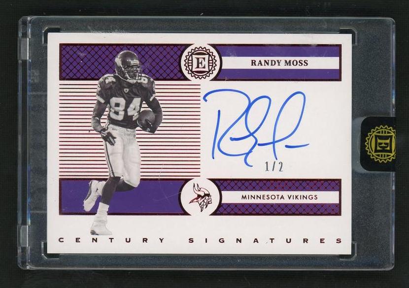 2022 Panini Encased Century Signatures Randy Moss #CS-RM Auto 1/2