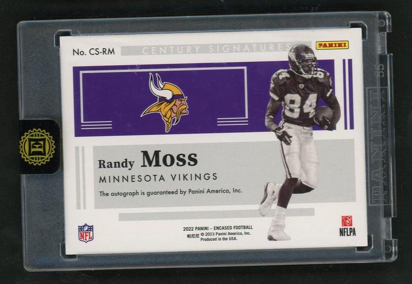2022 Panini Encased Century Signatures Randy Moss #CS-RM Auto 1/2