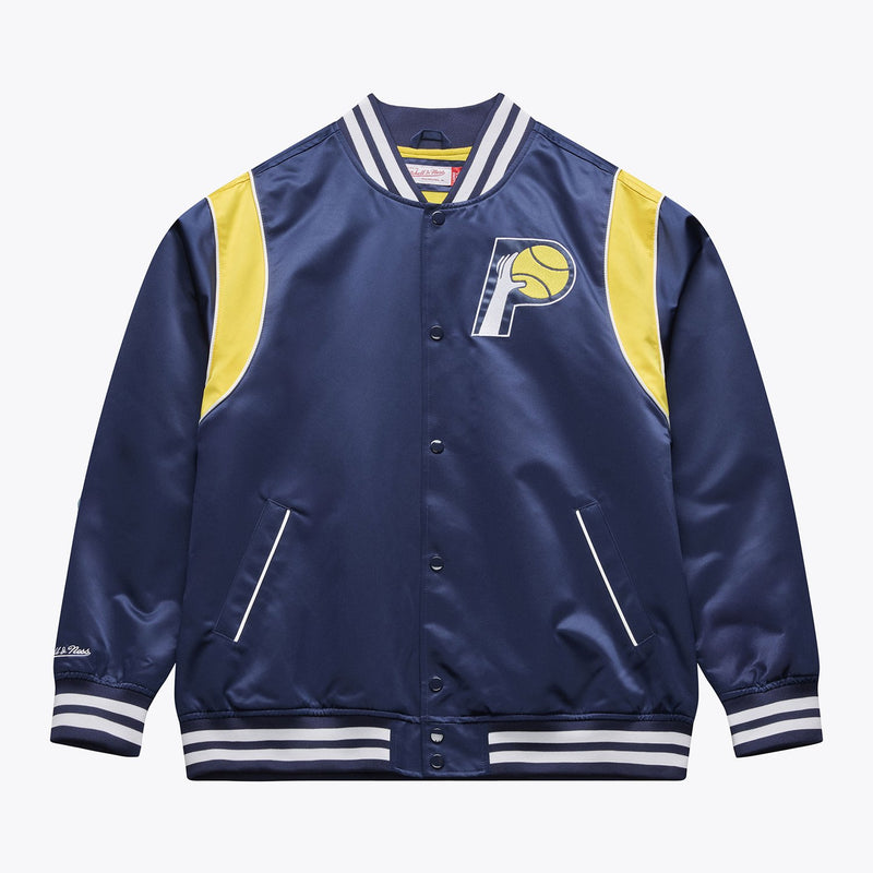 Mitchell & Ness Indiana Pacers Navy ABA Lightweight Satin Full-Snap Jacket