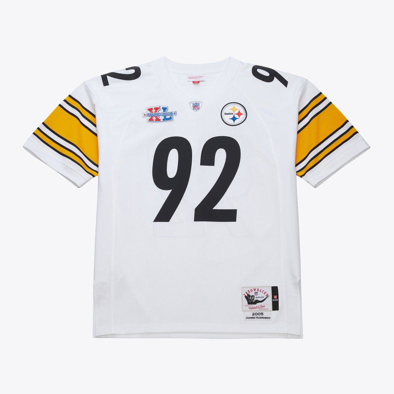 Mitchell & Ness James Harrison Pittsburgh Steelers 2005 White Authentic Jersey