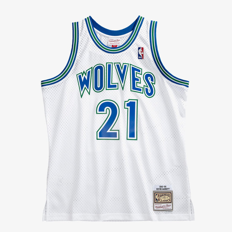 Mitchell & Ness Kevin Garnett Minnesota Timberwolves 1995-96 White Swingman Player Jersey