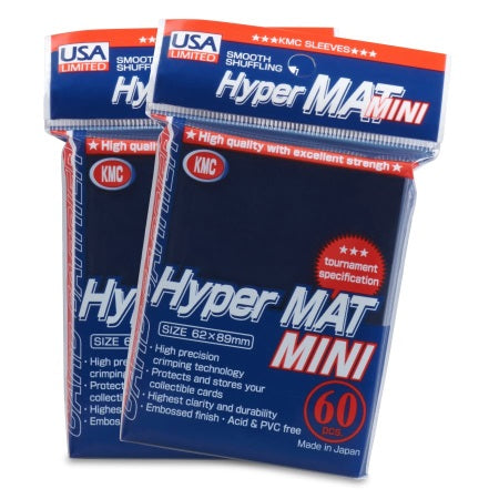 KMC Hyper Matte Mini Sleeves (60 Count) - Blue
