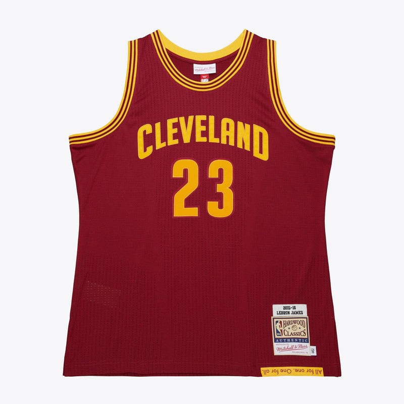 Mitchell & Ness LeBron James Cleveland Cavaliers 2015-16 Wine Authentic Jersey