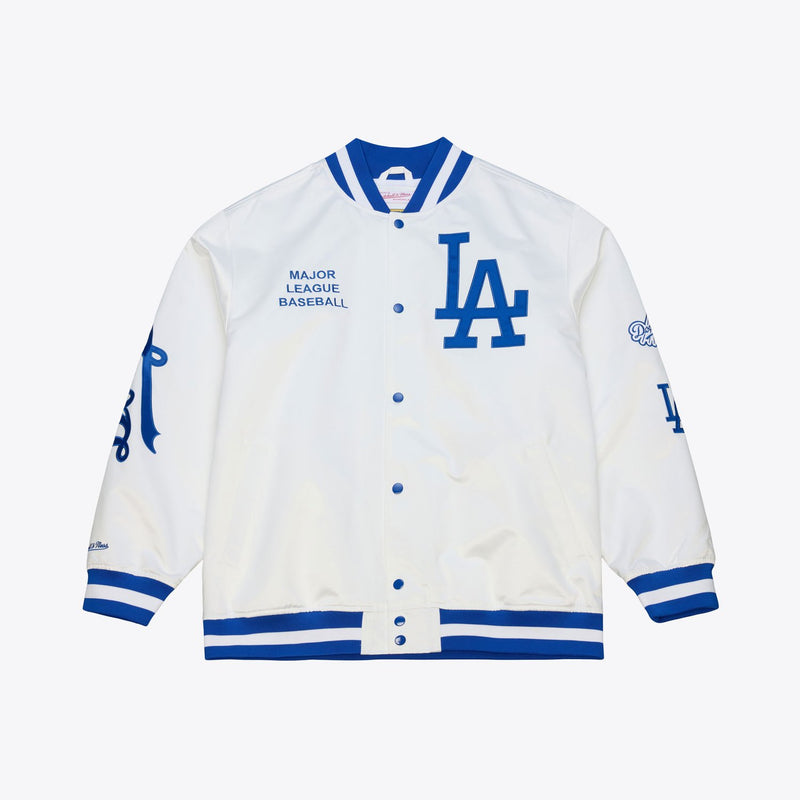 Mitchell & Ness Los Angeles Dodgers Arctic White Lightweight Satin Full-Snap Jacket
