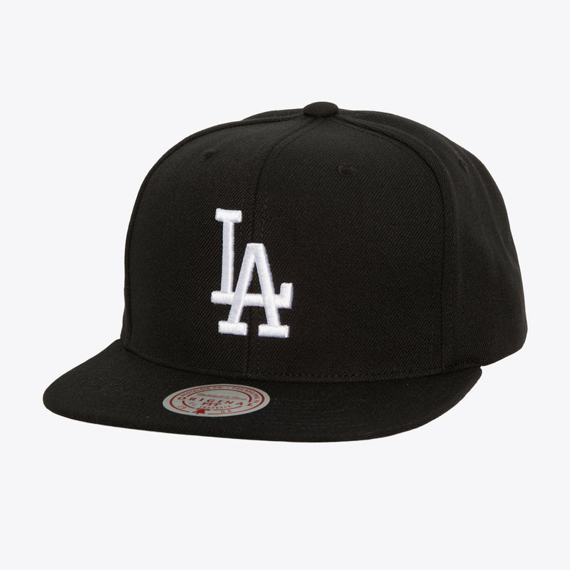 Mitchell & Ness Los Angeles Dodgers Black & White OG Snapback Hat