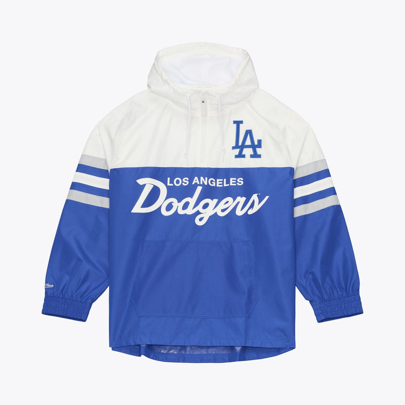 Mitchell & Ness Los Angeles Dodgers Royal Head Coach Lightweight Anorak Quarter-Zip Windbreaker