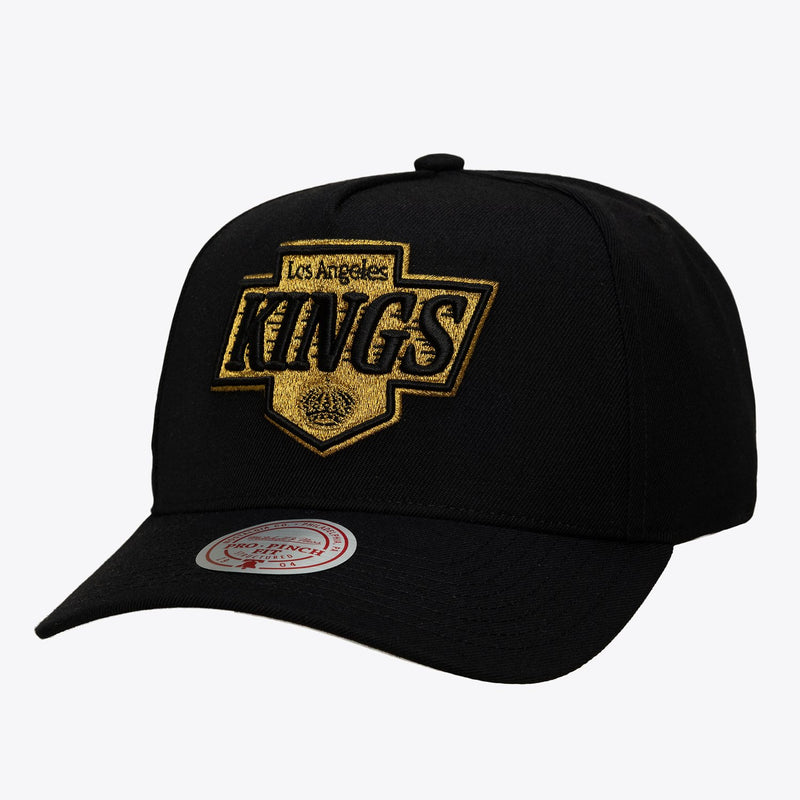 Mitchell & Ness Los Angeles Kings Black & Gold Pro Pinch Snapback Hat
