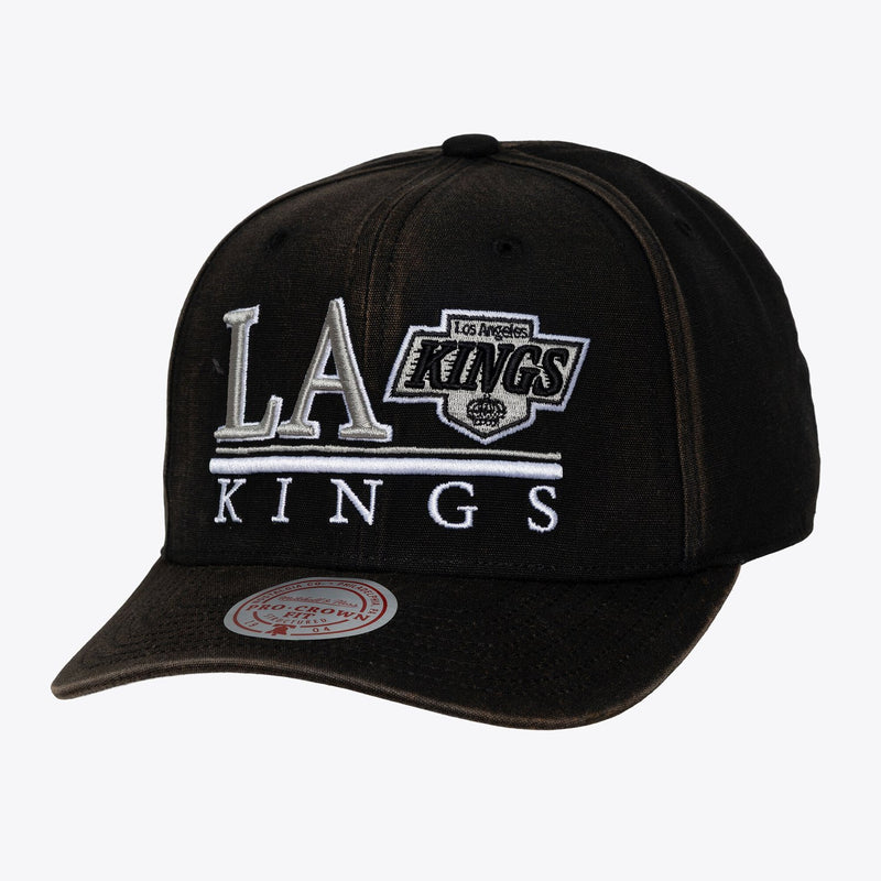 Mitchell & Ness Los Angeles Kings Black Trumble Pro Crown Adjustable Hat