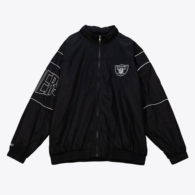 Mitchell & Ness Los Angeles Raiders Black Gridiron Classics Authentic Full-Zip Sideline Jacket