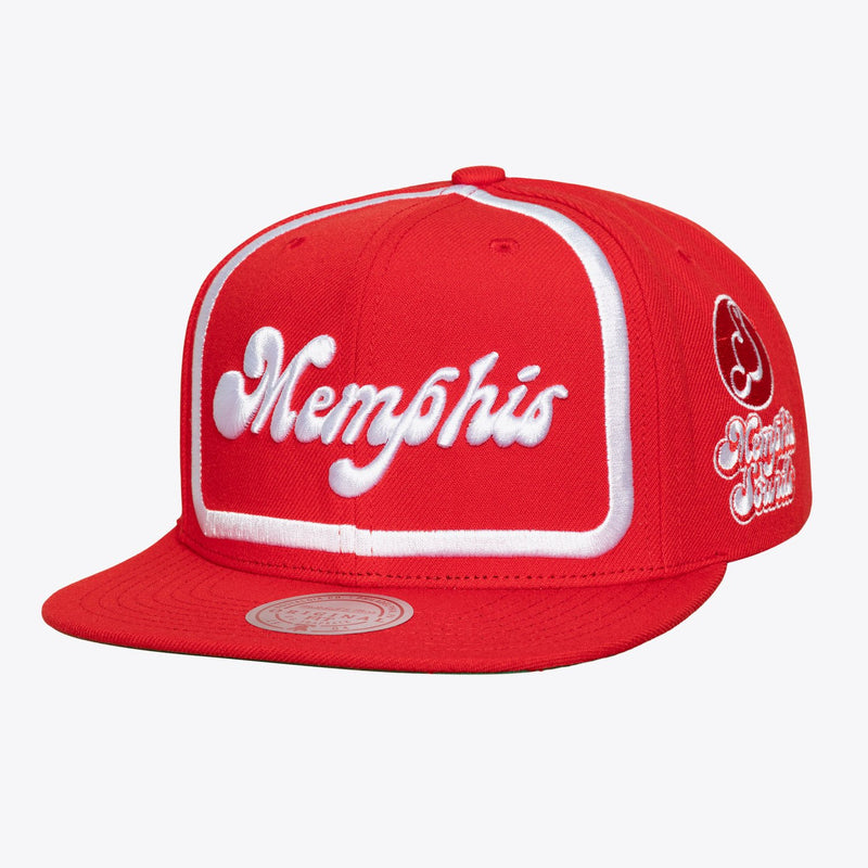 Mitchell & Ness Memphis Sounds Red ABA Suit Up Snapback Hat