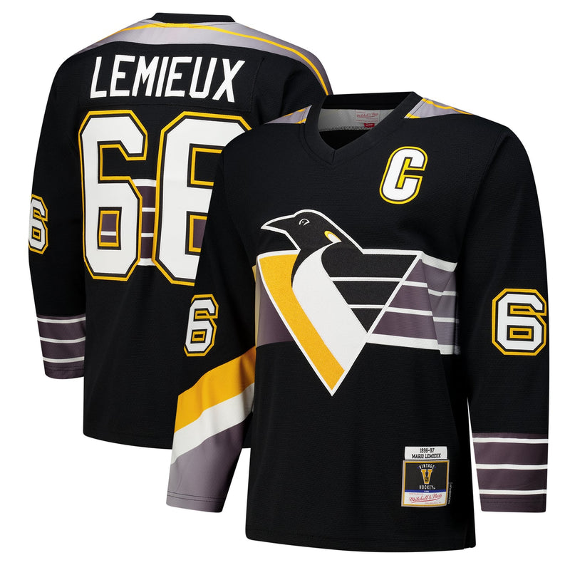 Mitchell & Ness Mario Lemieux Pittsburgh Penguins 1996-97 Power Play Jersey - Black