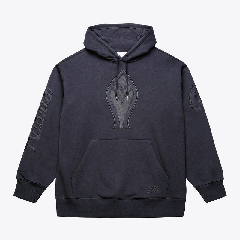 Atlanta Braves Mitchell & Ness Phantom Fleece Hoodie - Black