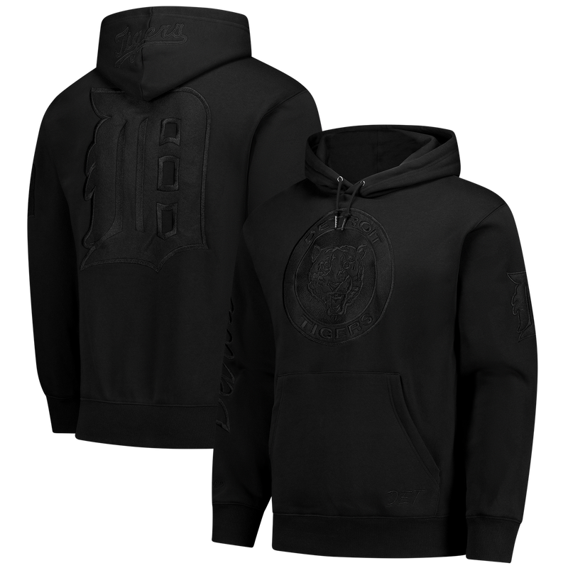 Detroit Tigers Mitchell & Ness Phantom Fleece Hoodie - Black