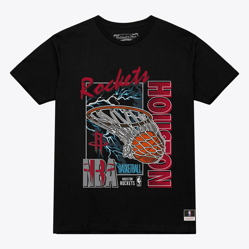 Houston Rockets Mitchell & Ness Lightning Swish T-Shirt - Black