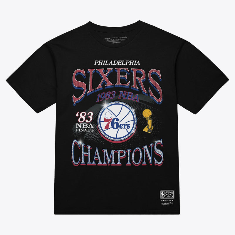 Philadelphia 76ers Mitchell & Ness Champions Era T-Shirt - Black
