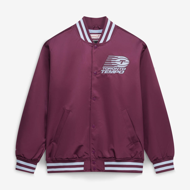 Toronto Tempo Mitchell & Ness Lightweight Satin Jacket - Bordeaux